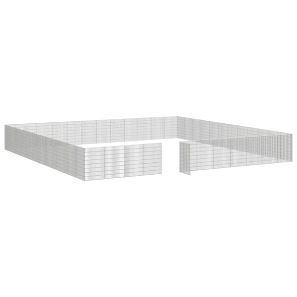 vidaXL kæledyrsindhegning 54x80 cm 48 paneler galvaniseret jern