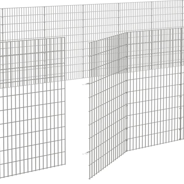 kæledyrsindhegning 54x100 cm 48 paneler galvaniseret jern