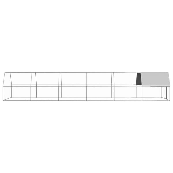 vidaXL Kanahäkki 3x12x2 m galvanoitu teräs