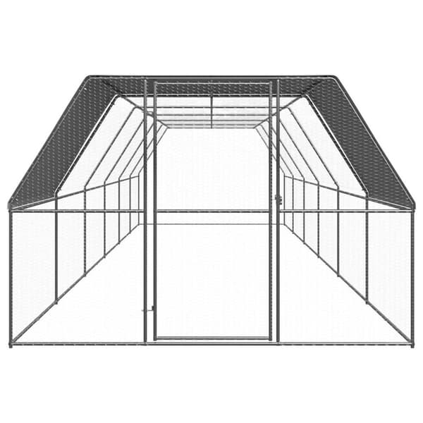 vidaXL Kanahäkki 3x12x2 m galvanoitu teräs