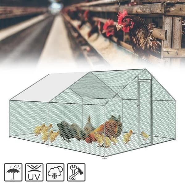 Hönshus - LARS360 - 3 x 4 x 2 m - UV-beständigt och vattentätt skuggtak