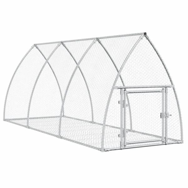 Kaninbur silver 300x105x120 cm galvaniserat stål