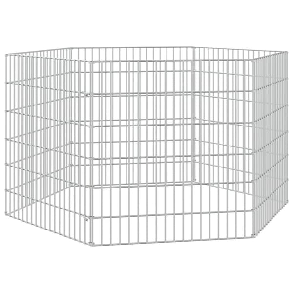 Husdjursbur 6-panel 54x60 cm galvaniserat järn