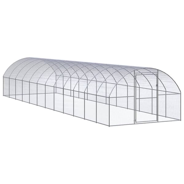 Hönsbur för utomhusbruk 3x12x2 m galvaniserat stål