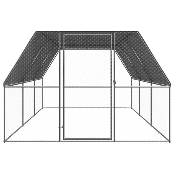 Hönsbur för utomhusbruk 3x6x2 m galvaniserat stål
