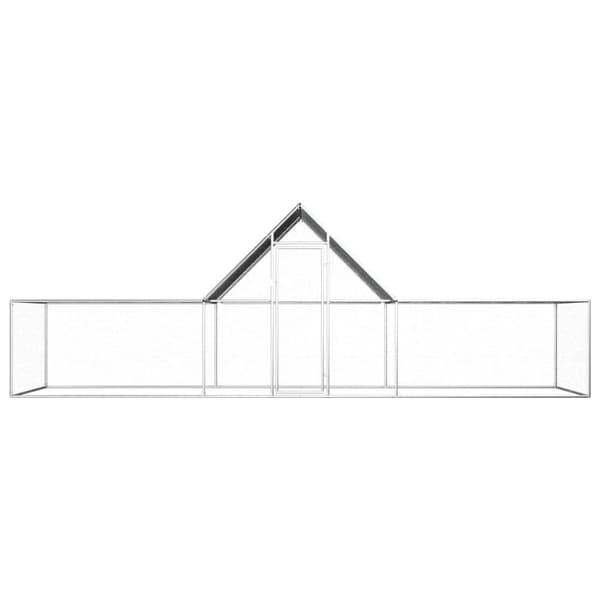 Hönsbur 6x2x2 m galvaniserat stål