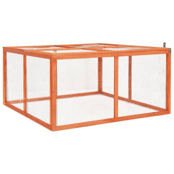 Kaninbur 124x120x60 cm massivt granträ