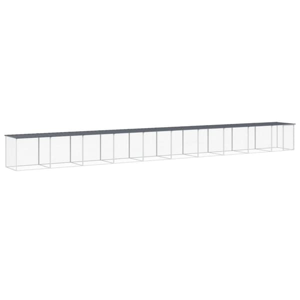 Hönsbur med tak antracit 1003x98x90 cm galvaniserat stål