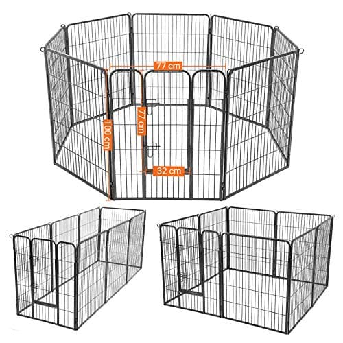 Hund Cage - ottekantet hegn - legeboks til kæledyr