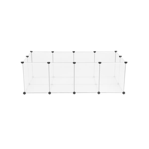 Pet Playbox - Cage pohjassa - 20 paneelia - valkoinen