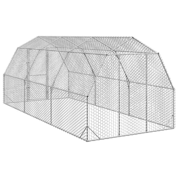 vidaXL Hönsgård 2,5x6x2,25 m galvaniserat stål