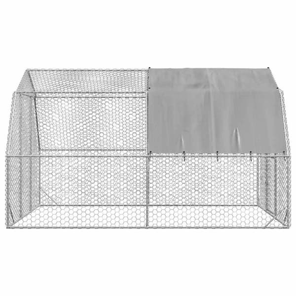 vidaXL Hönsgård med tak 2,5x4x2,25 m galvaniserat stål