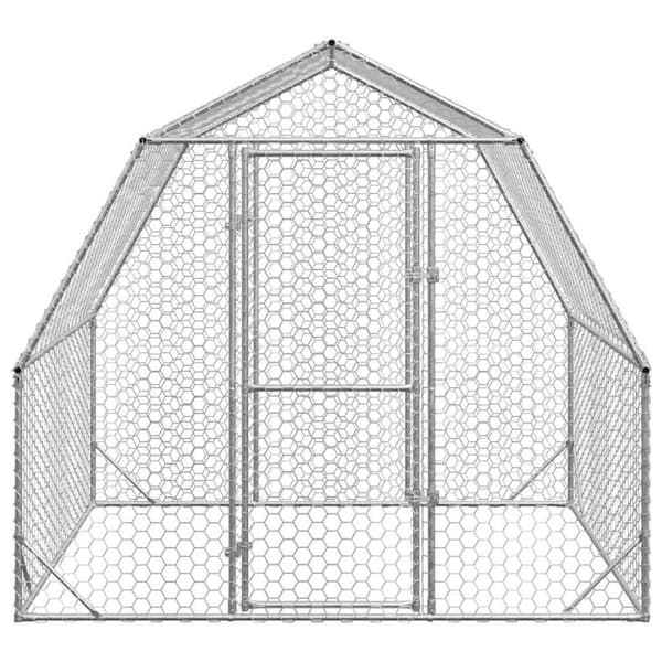 vidaXL Kanan juoksu 2,5x2x2,25 m galvanoitua terästä