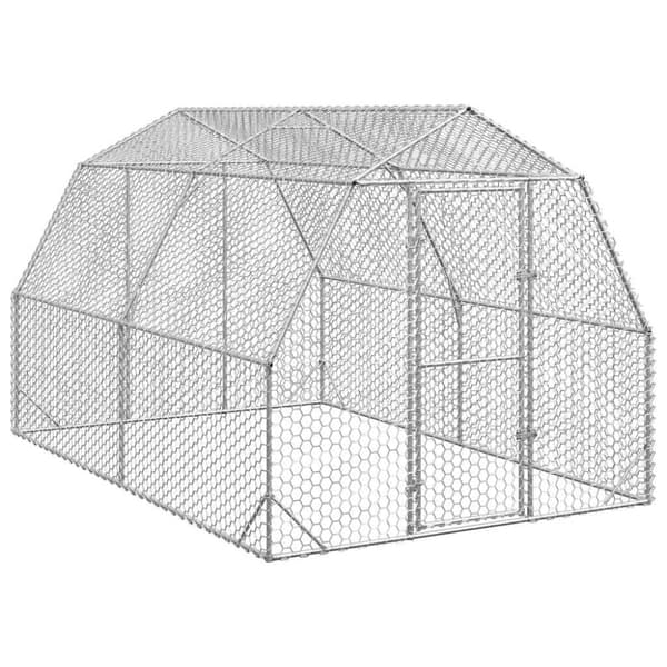 vidaXL Kanan juoksu 2,5x4x2,25 m galvanoitua terästä