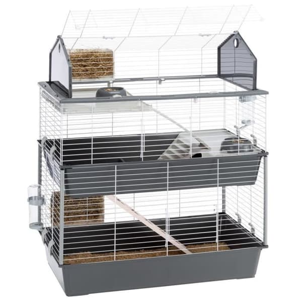Ferplast Hutch Barn 100 Dubbel 95x57x121 cm Grå