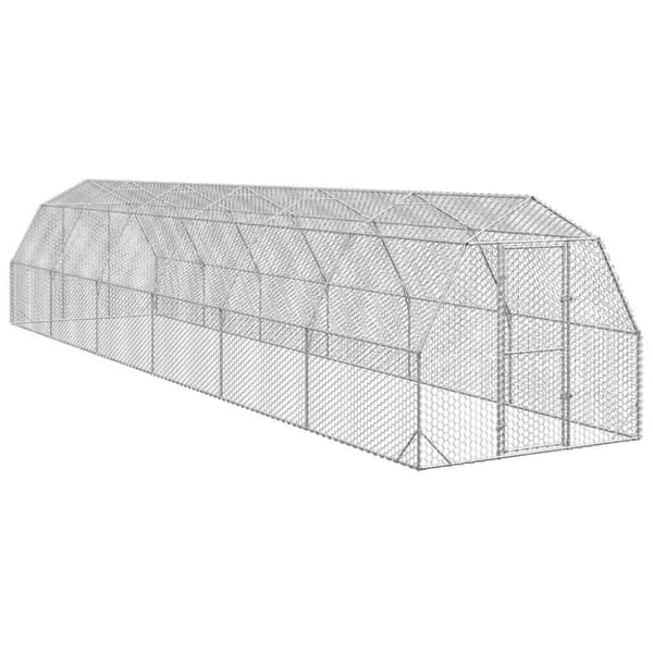 vidaXL hønsegård 2,5x12x2,25 m galvaniseret stål