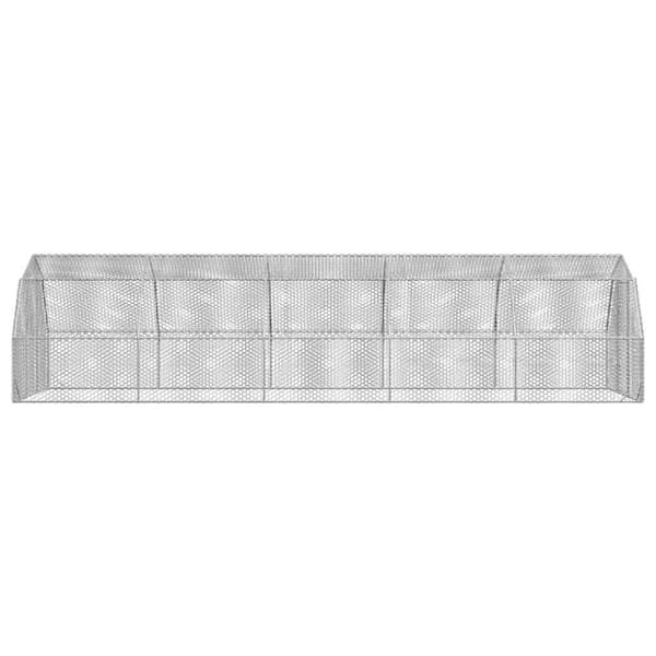 vidaXL hønsegård 2,5x10x2,25 m galvaniseret stål