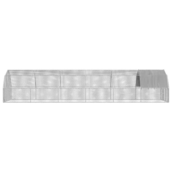 vidaXL Kanan juoksu katolla 2,5x12x2,25 m galvanoitua terästä