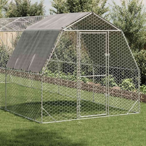 vidaXL Kanan juoksu katolla 2,5x8x2,25 m galvanoitua terästä