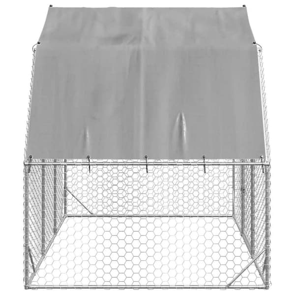 vidaXL hønsegård med tag 2,5x2x2,25 m galvaniseret stål