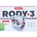 Miniatyrbild 5 av 5: ZOLUX Bur på 2 våningar för hamstrar, möss och gerbils - Rody3 duo - L 41 xd 27 xh 40,5 cm - Grenadine