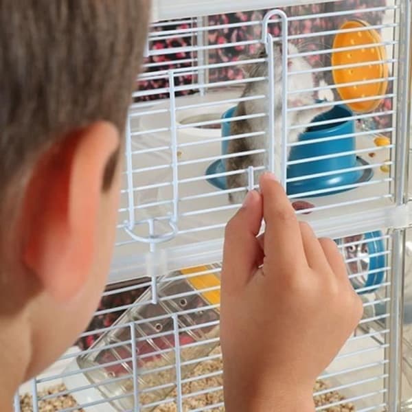 ZOLUX Bur på 2 våningar för hamstrar, möss och gerbils - Rody3 duo - L 41 xd 27 xh 40,5 cm - Grenadine