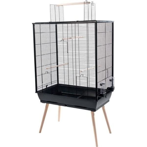 Fågelbur - Zolux - Neo Jili XL - Svart - För kanariefåglar - 81x48x132cm