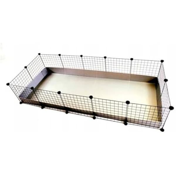 C&amp;C Modular 5 x 2 gris kanin Heg bur - Silver - 180 x 75 x 37 cm