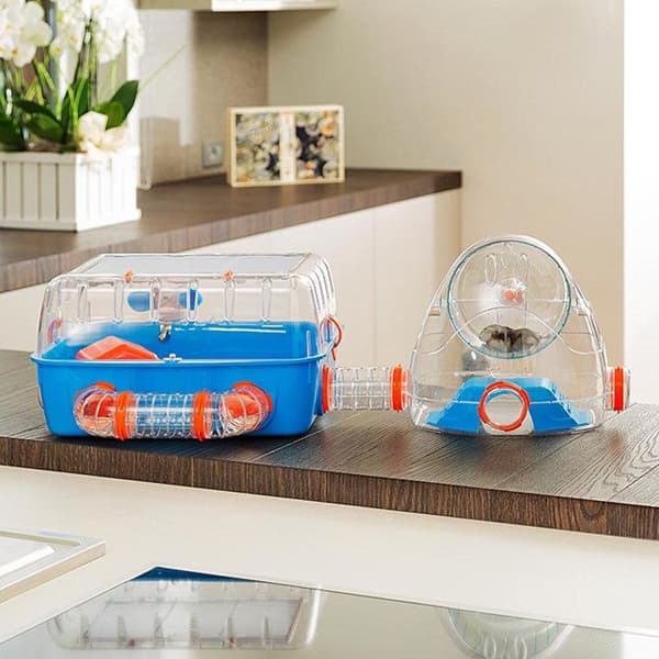 Modulbur för hamstrar - Ferplast - Combi 2 - Lekyta - Blå - 79,5 cm x 29,5 cm x 26,3 cm