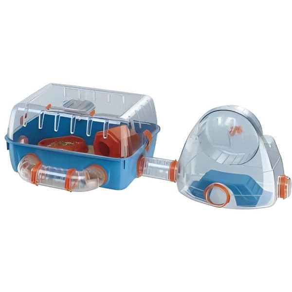Modulbur för hamstrar - Ferplast - Combi 2 - Lekyta - Blå - 79,5 cm x 29,5 cm x 26,3 cm