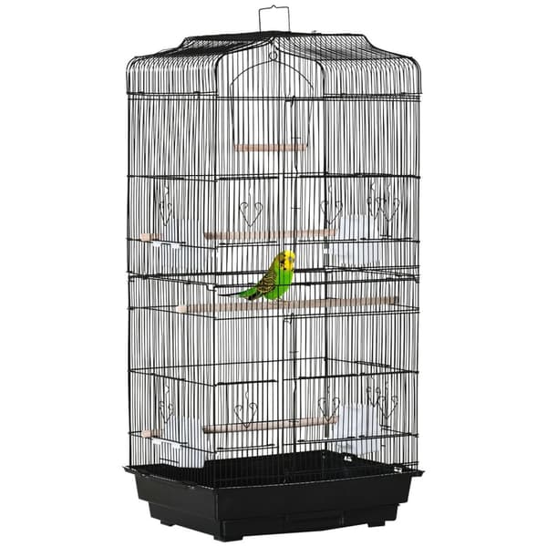 Rootz Bird Cage Aviary - Bird Shelter - Canopy Sanctuary - Aftageligt droppingsbræt - 46,5 x 35,5 x 92 cm