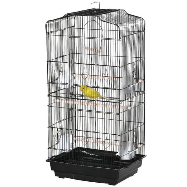 Rootz Bird Cage Aviary - Bird Shelter - Canopy Sanctuary - Aftageligt droppingsbræt - 46,5 x 35,5 x 92 cm