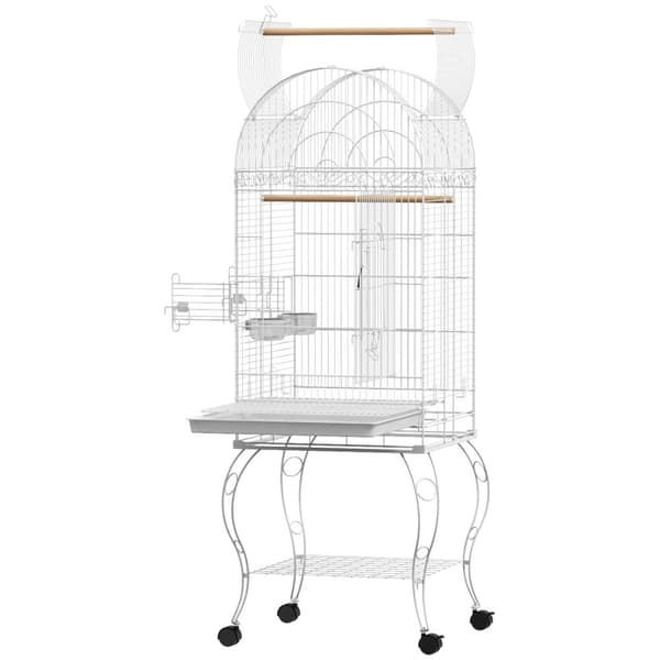 Rootz Bird Cage on Wheels - Aviary - Parrot House - Easy Cleaning - 51cm x 51 cm x 153 cm
