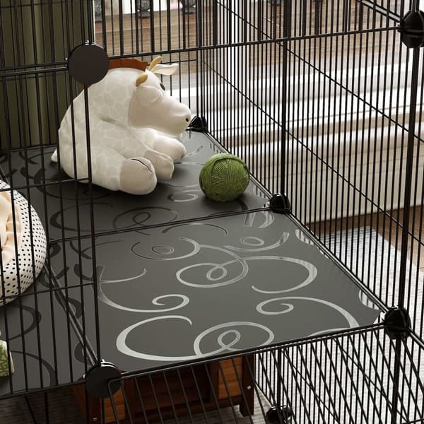 Rootz Dwarf Rabbit -kapsling - Small Pet Hutch - Animal Habitat - Säker och rymlig - 140 x 70 x 105 cm
