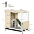 Pikkukuva 3 / 7: Rootz Rabbit Cage Hutch - Kanin koti pyörillä - Pieni lemmikkitalo - Helppo puhdas lokero - 78 cm x 52,5 cm x 76,5 cm
