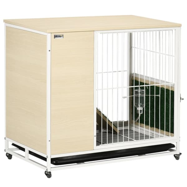 Rootz Rabbit Cage Hutch - Kanin koti pyörillä - Pieni lemmikkitalo - Helppo puhdas lokero - 78 cm x 52,5 cm x 76,5 cm