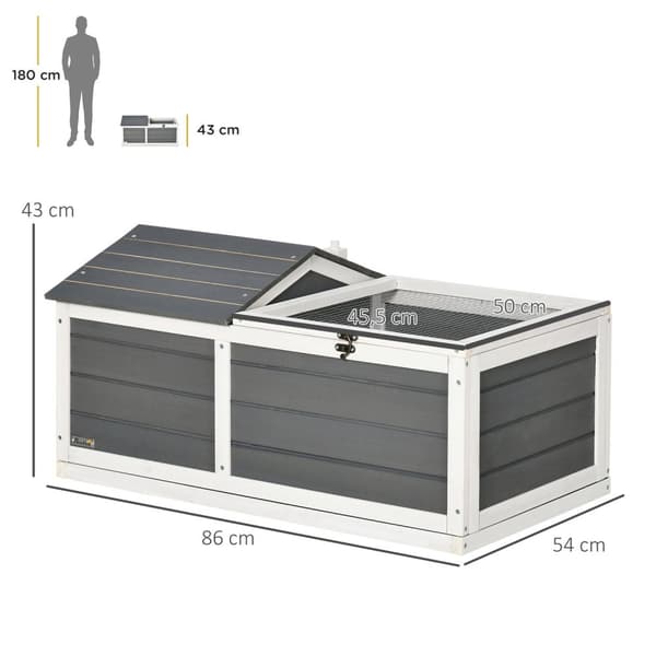 Rootz Small Turtle Caboning Cage - House for Turtles - Pet Habitat - Privacy & Security - 86 cm x 54 cm x 43 cm