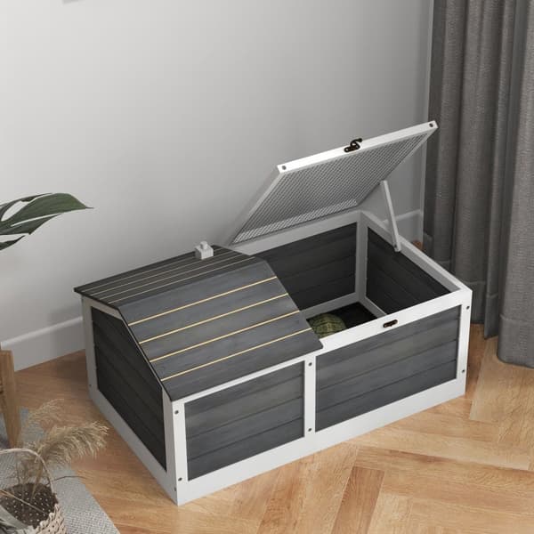 Rootz Small Turtle Caboning Cage - House for Turtles - Pet Habitat - Privacy & Security - 86 cm x 54 cm x 43 cm