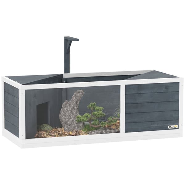 Rootz Turtle House - Maatelin kotelo - Terarium - Helppo pääsy - 120 cm x 50 cm x 40 cm