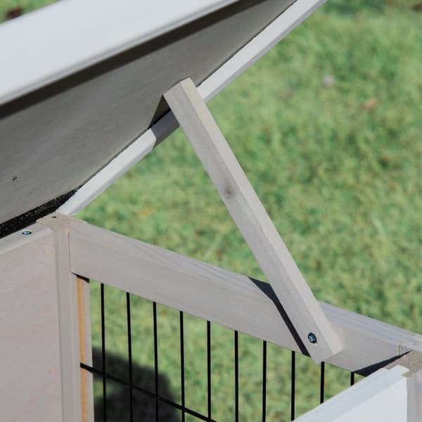 Rootz Wooden Rabbit Hutch - Bunny Cag