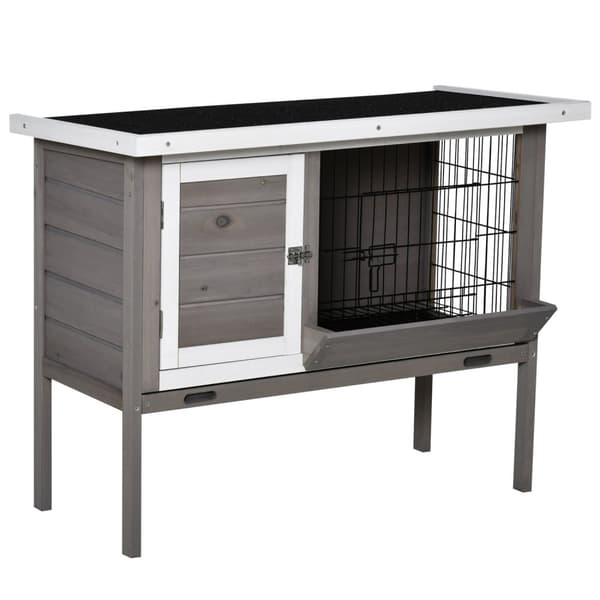 Rootz Wooden Rabbit Hutch - Bunny Cag