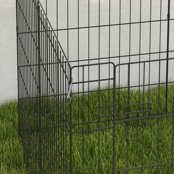 Rootz Pet PlayPen för valpar - hundhöljet - Valppenna - Säker dörr - Metalltråd - 76 cm x 61 cm paneler
