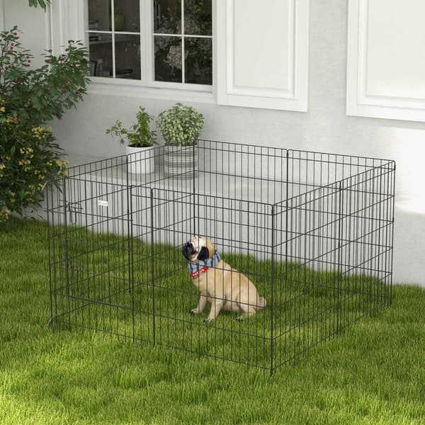 Rootz Pet PlayPen för valpar - hundhöljet - Valppenna - Säker dörr - Metalltråd - 76 cm x 61 cm paneler