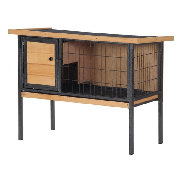 Rootz Wooden Rabbit Hutch - gnaverbur - Guinea Pig House - sikrer sikkerhed - 91,5L x 45W x 70H cm
