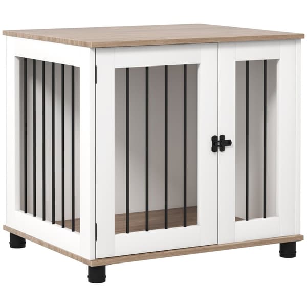 Rootz Dog Cage -pöytä - Pet Kennel - Sisälaatikko - Tyylikäs muotoilu - 73L x 60W x 68H CM