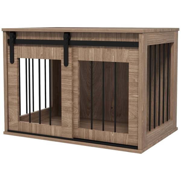 Rootz Cage Dog House - sisätiloissa lemmikkieläinten laatikko - eläinkotelo - 2 -in -1 -suunnittelu - 57H x 80L x 54W cm