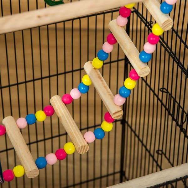 Rootz Bird Cage - Aviary - Parrot Cage - Tilava ja turvallinen muotoilu - 46 cm x 36cm x 100cm