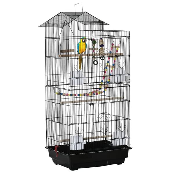Rootz Bird Cage - Aviary - Parrot Cage - Tilava ja turvallinen muotoilu - 46 cm x 36cm x 100cm