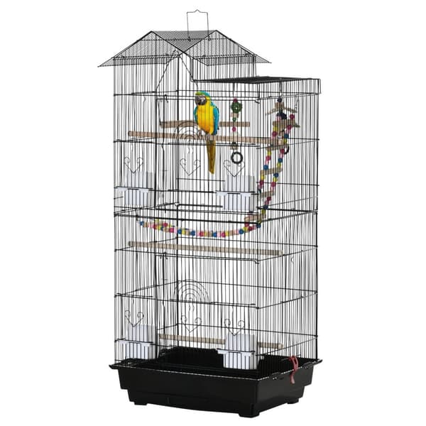 Rootz Bird Cage - Aviary - Parrot Cage - Tilava ja turvallinen muotoilu - 46 cm x 36cm x 100cm