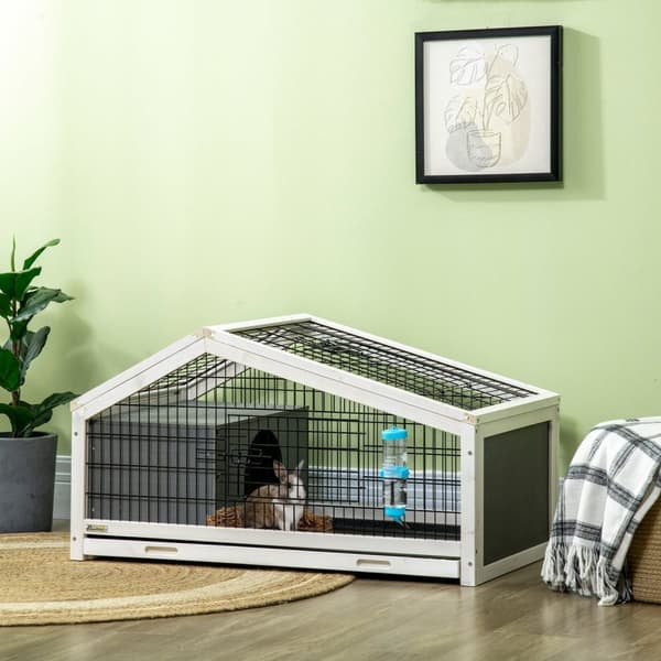 Rootz Rabbit Hutch - Shelter - Ulkona Cage - Waterer - Mukava elinympäristö - 90 cm x 53cm x 50 cm